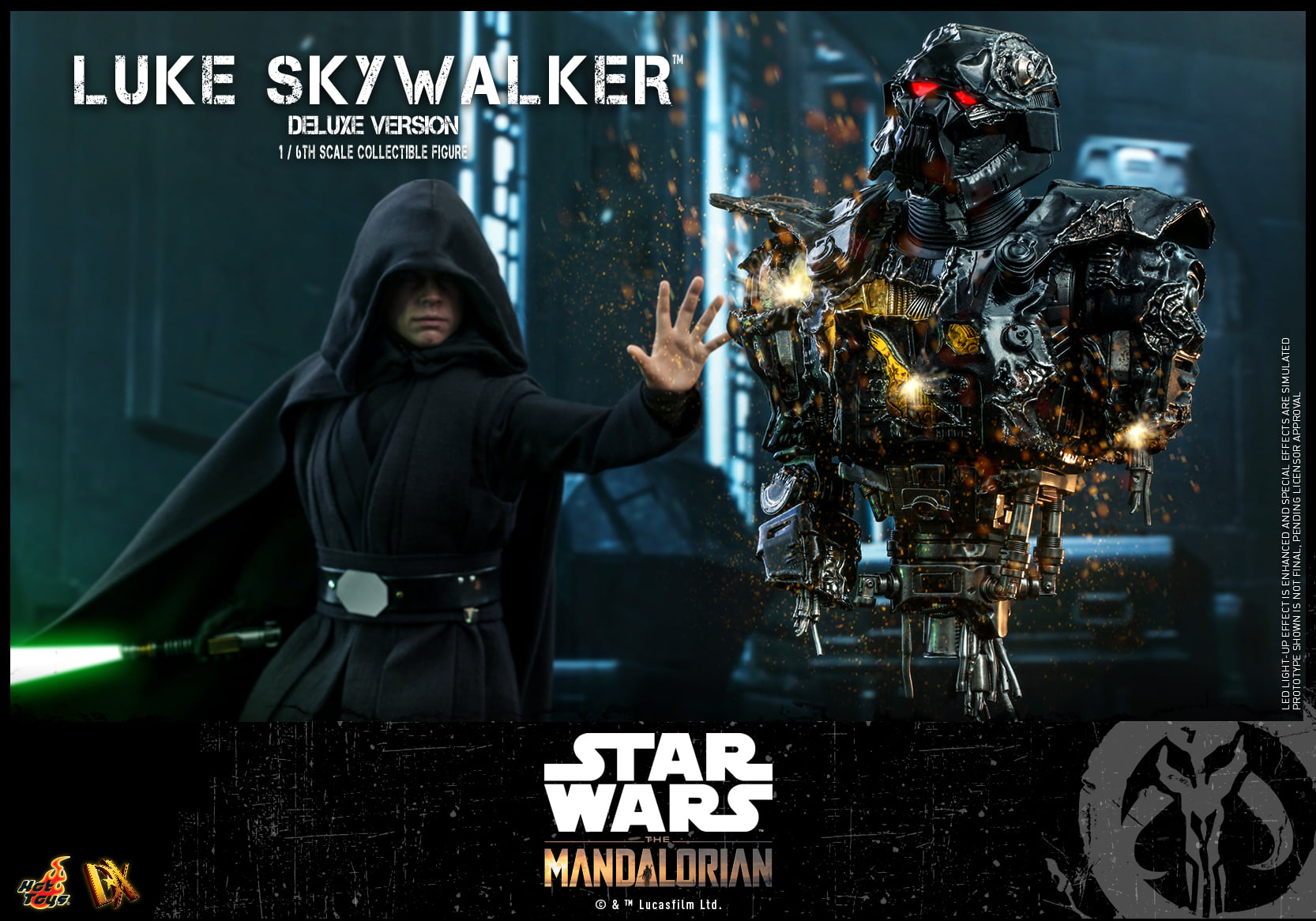 Hot Toys Star Wars Mandalorian Luke Skywalker Deluxe Figure DX23